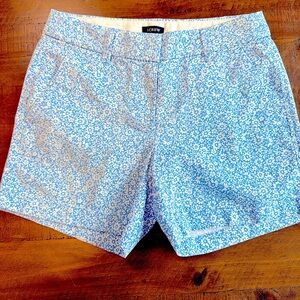 J.CREW floral blue Chino Shorts sz 00